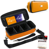 Quiver Time Orange Bolt Card Carrying Case fits Pokemon Cards and other TCG Games - Storage Bag for Playing/Trading Cards and De