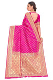 Glory Sarees Womens Jacquard Silk Blend Saree (Kara128_Magenta