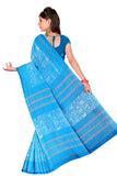 Tamaira Fashion Womens Plain Cotton Saree (2203_Blue)