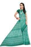 Tamaira Fashion Womens Plain Weave Pure Cotton Saree Without Blouse Piece(2203_Seagreen)