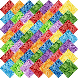 10x 10 50 PCS 100% Cotton Floral Fabric Squares Bundles Quilting Supplies for Sewing DIY & Quilt Beginners- Paisley