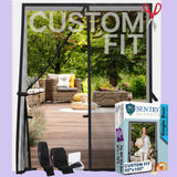 One-Size-Fits-All Mesh Magnetic Screen - 50 w x 100 h - Heavy Duty Self-Closing Hanging Door Net Screen with Magnet Closures - B