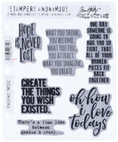 Stampers Anonymous Tim Holtz Cling Stamps 7X8.5, Ponderings