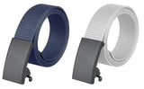 Zacharias MenS Nylon Canvas Army 40 Mm Belt (Rn301_Blue & Grey) (Pack Of 2)
