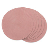 DII Classic Woven Tabletop Collection, Indoor/Outdoor Placemat Set, Round, 15 Diameter, Pink Sorbet, 6 Piece
