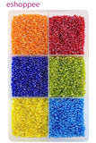 Eshoppee 11/0 (2Mm) Glass Seed Beads, Multi Luster