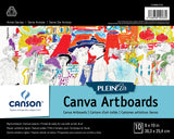 Canson Plein Air Canva Rigid Art Paints or Sticks, Oil and Acrylic, 8 x 10 Inch, Set of 10 Boards, 8 x 10, 0