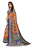 Anni Designer Women'S Navy Blue Color Art Silk Saree With Blouse (Priti-Birds-Navy_Free Size),navy,Free,Art Silk,with blouse piece,Saree