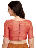 Oomph! Jacquard Pink Readymade Blouse For Women - Rbbl139S
