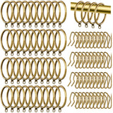 DoubleFill 40 Pieces 2 Inch Inner Diameter Metal Curtain Rings with Eyelets Drapery Rings Decorative Curtain Rod Rings Drapery C