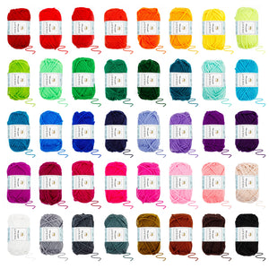 113 Piece Crochet With Yarn Set-1600 Yards Assorted Yarn 73Pcs Crochet Accessories Set Including Ergonomic Hooks, Knitting Needl