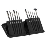 Creative Mark Black Swan Paint Brush Artist Set with Zippered Black Travel Organizer Case, 12 Pieces, Pack of 1