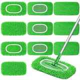 Unoutur 10Pcs Reusable Mop Pads Coral Fleece Chenille Dry Sweeping Cloths