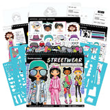 Fashion Angels Streetwear Design Portfolio, Includes 30 Sketch Sheets, Stencil Sheets, Stickers & Inspiration Guide, Ideal Drawi
