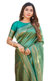 Glory Sarees Womens Banarasi Silk Saree With Blouse Piece (Banarasi_Saree134_Rama)