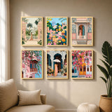 PAINTINGMANTRA Abstract Indian Framed Wall Art Painting for Living Room | Madhubani Rajasthan Poster with Frame for Wall Paintin