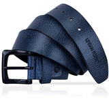 Urban Forest Trent Blue Causal Textured Leather Belt For Men