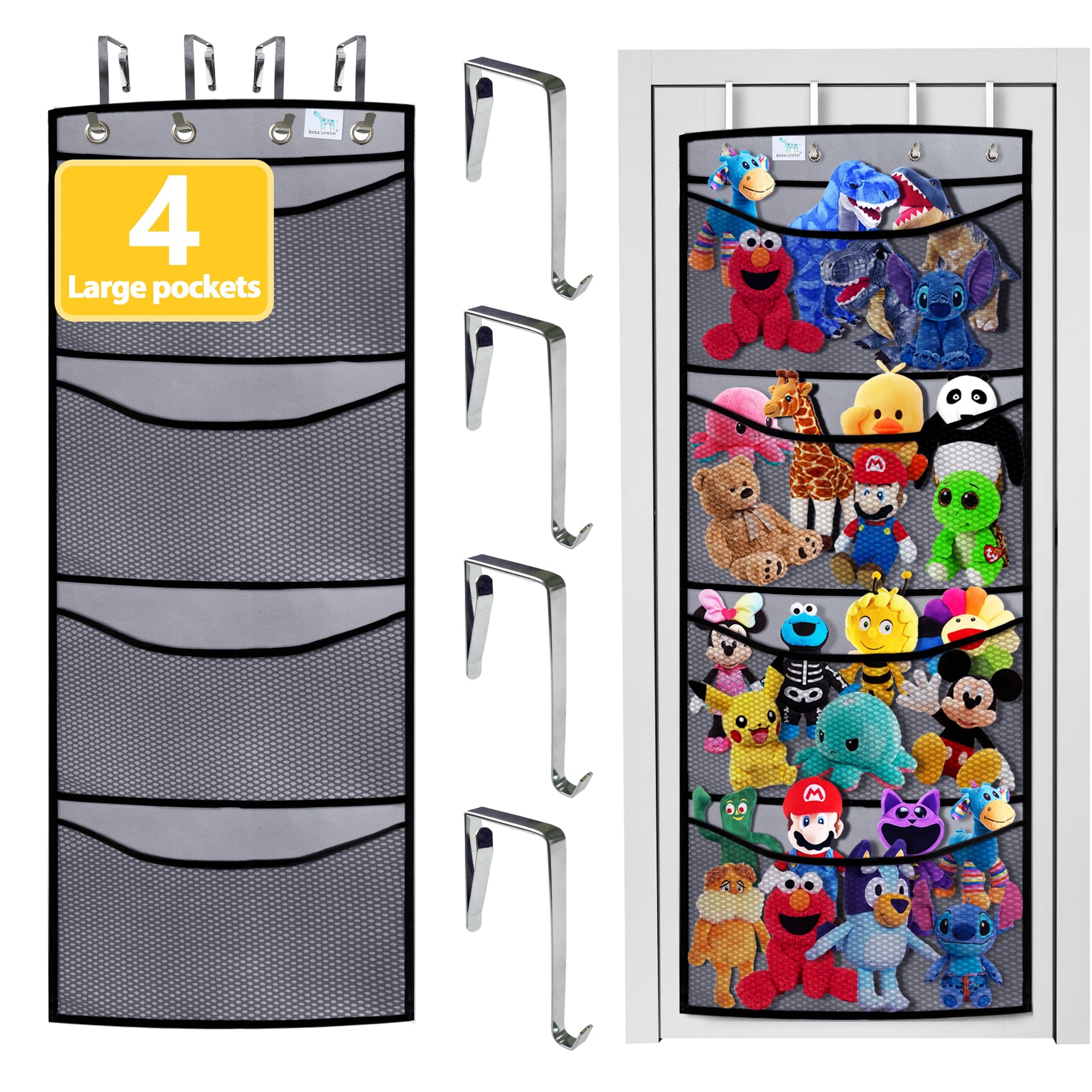 zebricolo,stuffed animal storage,The solution you have been looking for,stuff animal organizer,Holds a lot,toy storage,Way bette