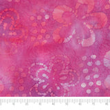 Singer Fabric - 100% Cotton, Batik Collection, Pink Flower, 42 Inches, 2 Yard Precut