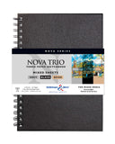Stillman Birn Nova 7x10 Inch Trio Mixed Sheets Wirebound Sketchbook, 150 GSM, Medium Grain (Beige, Grey, and Black)
