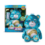 Basic Fun Care Bears 35 cm Luminous Belly Plush - Wish Bear - Soft Environmentally Friendly Toy with Illuminated Belly Badge - C