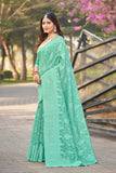 Glory Sarees Women'S Banarasi Silk Saree With Blouse Piece (Mahi101_Firozi)