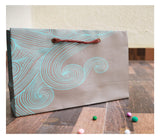 eVincE Set of 3 Medium Gift Paper Bags | Water Flowing Pattern Men Women Adults | Office Gifts Birthday Anniversary Business Gif