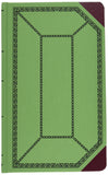 Boorum & Pease BOR6718500R Record/Account Book, Green/red Cover, Record Rule, 121/2 x 75/8, 500 Pages