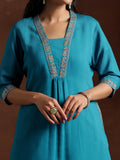 Libas Women'S Silk Regular Kurta (29189O_Blue