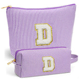 Fohufo Travel Essentials - Portable Travel Makeup Bag Set for Women, Portable Initial Travel Toiletry Bag, Makeup Pouch Organize