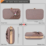 Adisa Studded Formal Party Clutch With Gold Chain For Women And Girls (Cl107-Cop),Copper,,B0CW1KZYSY