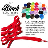 Birch Shoelaces in 27 Colors Flat 5/16 Shoe Laces in 4 Different Lengths (29.5 (75cm), Lavender)