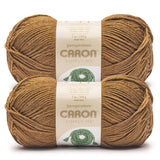 Caron Simply Me Caramel Heather Yarn - 2 Pack of 160g/5.64oz - 62% Acrylic, 20% Nylon, 18% Wool - #5 Bulky - 197 Yards - Knittin