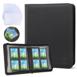 ZAIONE Toploader Binder for Trading Cards: 4 Pockets Top Loader Binder Holds 128 Toploaders for 2025 Sport Cards Display Storage