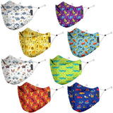 Priviu Face Masks For Boys And Girls 3 To 6 Years, Washable Reusable, 3D Comfortable Face Mask With Adjustable Earloop, 4 Layer 