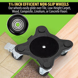 Furniture Movers with Wheels - Set of 4 Heavy Duty Furniture Lifter Tool with 2000 lbs Load Capacity, Easy Sliders Dolly for Mov