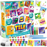 JOYIN 24 Magnetic Mini Tiles Art Kit, Creativity DIY Paint, Arts and Crafts for Kids, DIY Supplies for Party Favors, Family Acti