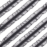 FINGERINSPIRE 22 Yards 0.8 inch Black Double Ruffle Lace Ribbon Lace Edging Stretch Elastic Edging Fabric Trim for Dress Collars