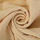 100% Cotton Double Gauze Muslin Fabric by The Yard - Crinkle, Swaddle, Cheesecloth - Choose from 40 Colors (Buttercream)