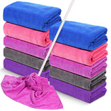 10 Pcs Extra Large Microfiber Cleaning Cloth, 30inch x 20inch Washable Reusable Large Floor Cloth Rags Multicolor Extra Larges Microfi
