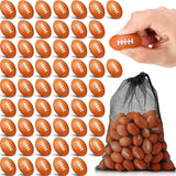 Zhanmai 72 Pcs Mini Foam Football Party Favors 1.5'' Stress Balls Bulk Toy for Sports Decorations Supplies Boys Girls Adults Out