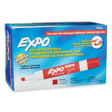 EXPO Low Odor Dry Erase Markers, Chisel Tip, Red, 12 Count