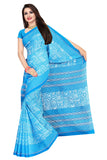 Tamaira Fashion Womens Plain Cotton Saree (2203_Blue)