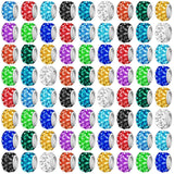 Kenning 200 Pieces Rhinestone European Large Hole Beads Crystal Charm Rondelle Spacer Beads for Necklace Earring Bracelet Crafts