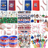 DMIGHT Baseball Party Favors, 132PCS Goodie Bags Set, Stickers, Keychains, Birthday Party Decorations, Team Gifts for Kids