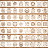 56 Pcs Mandala Stencils for Painting, 3.6x3.6 Inch Reusable Abstract Layering Stencils for Crafts Painting on Wood Floor Window 