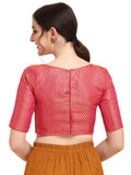 Oomph! Women'S Art Silk Solid Half Sleeve Blouse (Rbbl81S_Salmon Red_S)