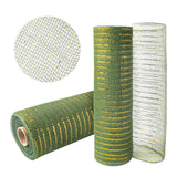 GouZaak 2 Rolls Olive Green Deco Mesh Ribbon10 in x 30 ft Deco Mesh Rolls for Wreath Supplies Christmas Tree Party Decorations W