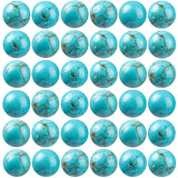 100Pcs Natural Stone Beads 10mm Turquoise Round Gemstone Loose Beads with Elastic Bracelet String for Bracelets Necklace Jewelry