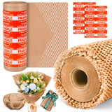 Honeycomb Packing Paper 12 x 55 ft - Eco-Friendly Cushioning Wrap for Moving, Shipping, and Packaging | Recyclable Alternative t